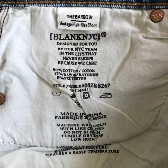 BlankNYC "The Barrow" High Rise Distressed Shorts Size 29 - Picture 10 of 14
